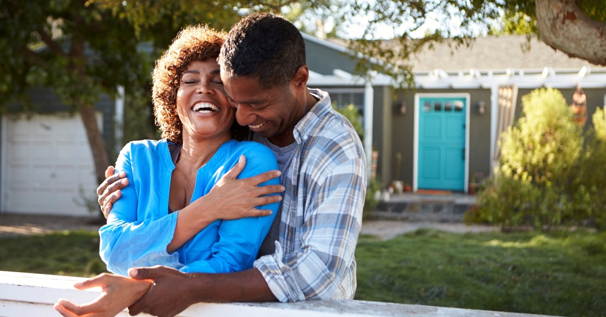 Couple laughing