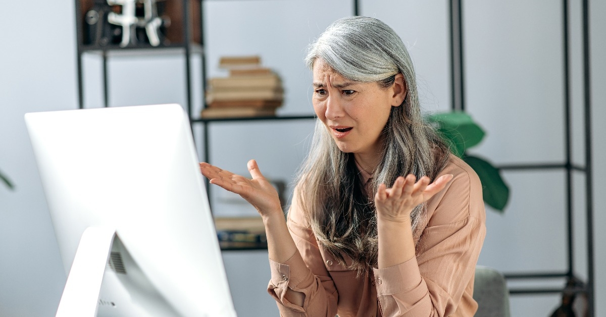 angry mature woman