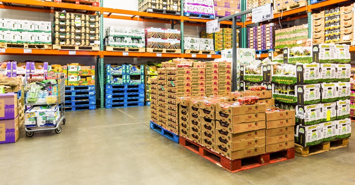 fresh produce cold room in a Costco store