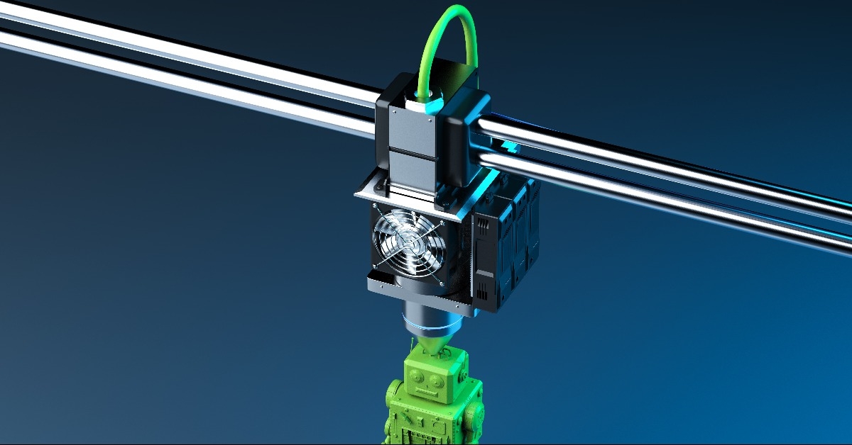 3d printer print robot model