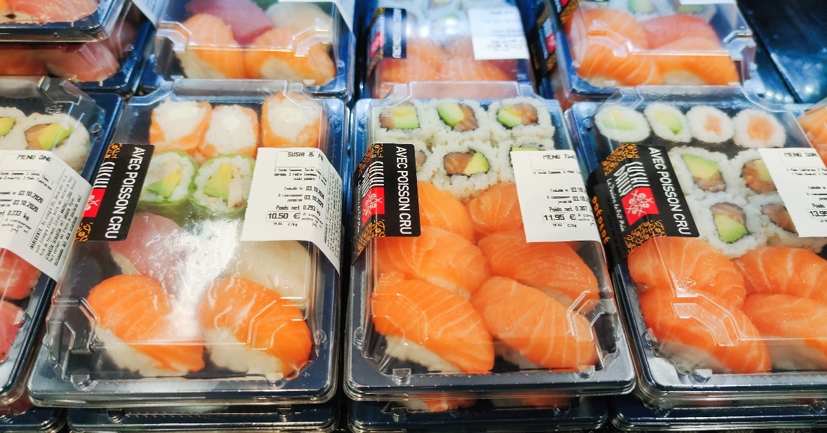 sushi and fresh Japanese products