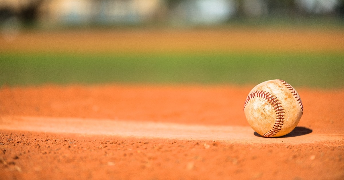 baseball on pitchers mound