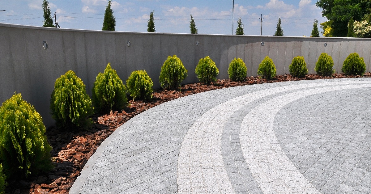 design of landscaping in the garden