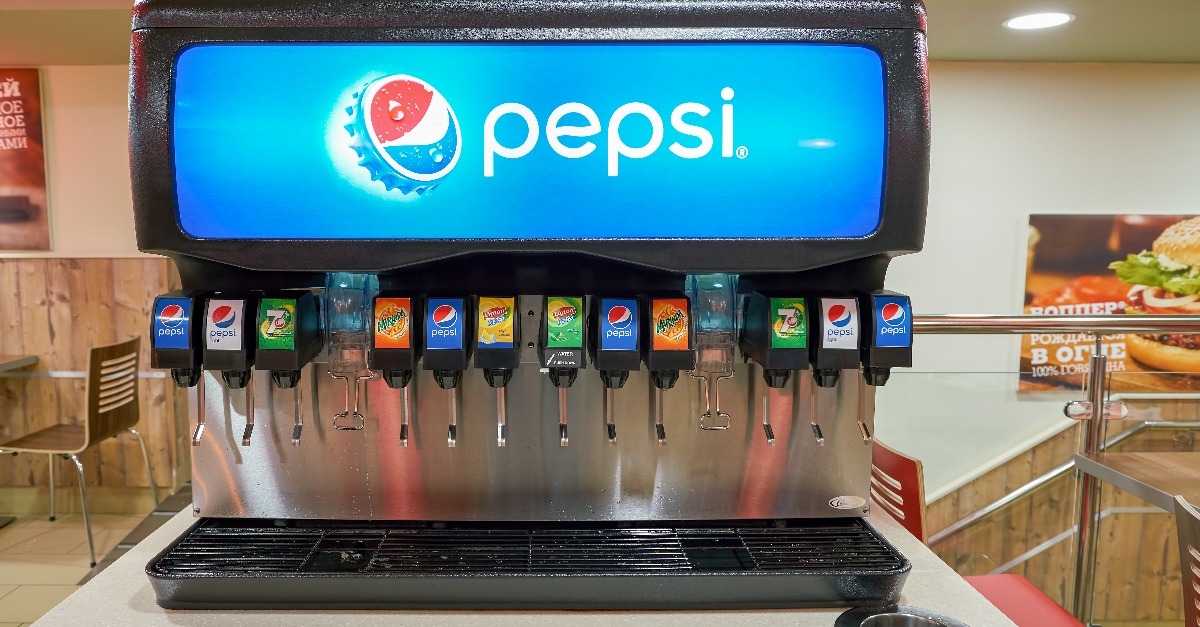 beverage soda fountain system at Burger King restaurant