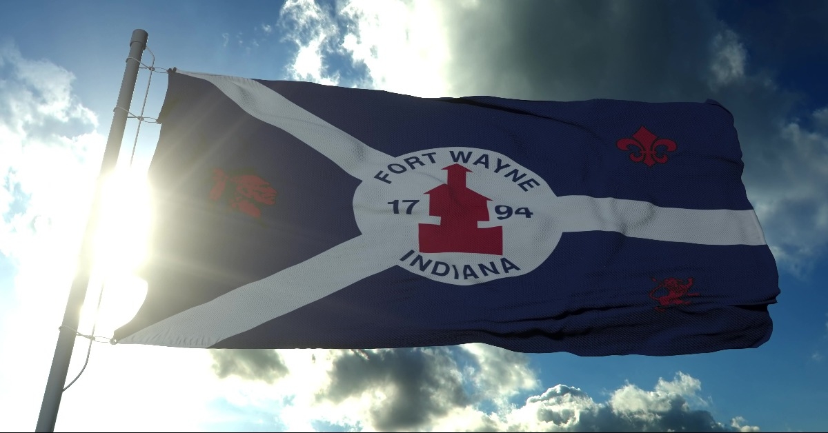 Fort Wayne city flag city of Indiana