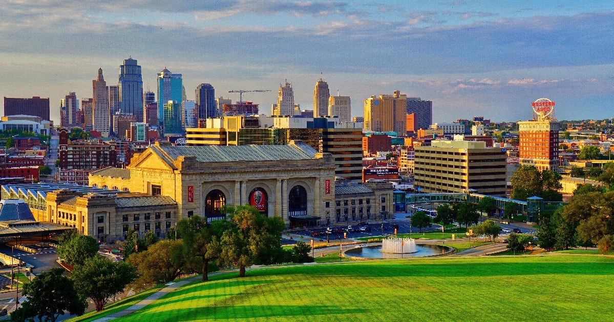 Kansas City Skyline at sunset