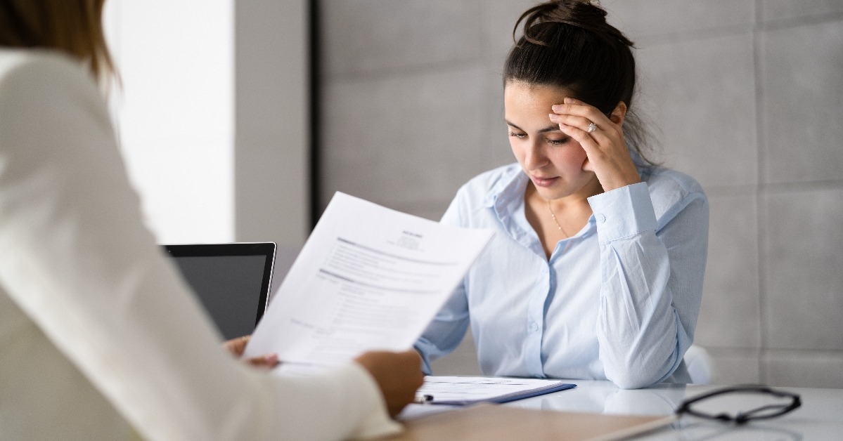 dissatisfied worker job interview