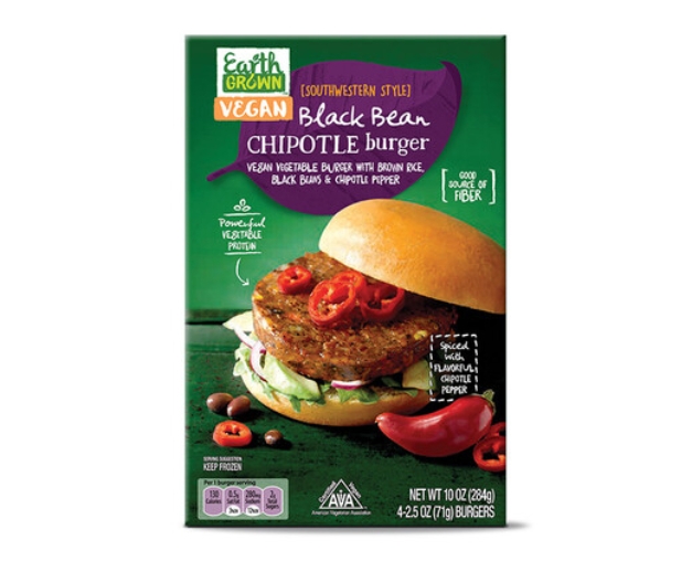 Black bean burger from Aldi 