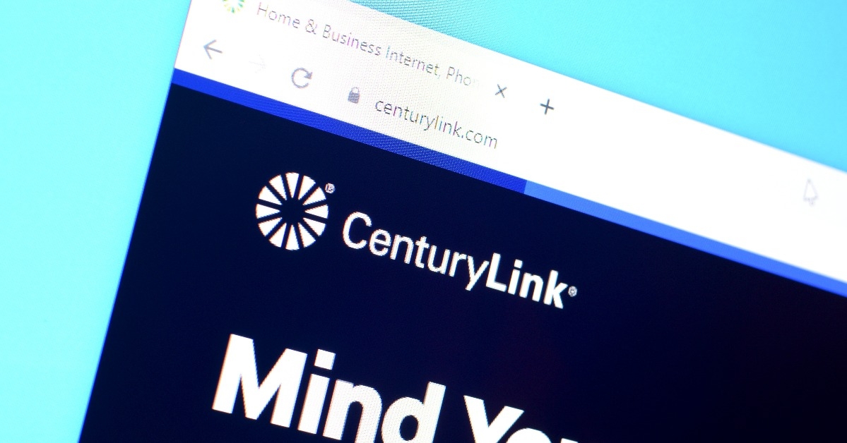 centurylink website on the display of PC