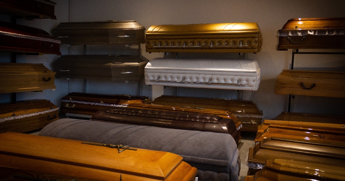 funeral home with new modern like retro Chesterfield 