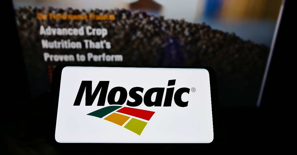 mobile phone with logo of The Mosaic Company