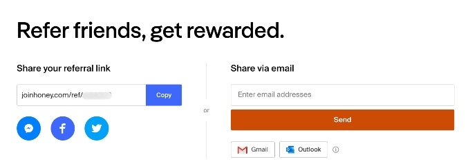 honey referral code