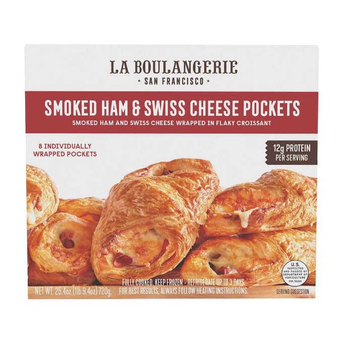 la boulangerie ham and cheese pockets at Costco