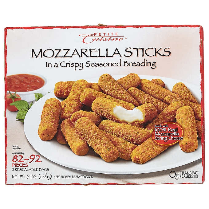Costco's petite cuisine mozzarella sticks