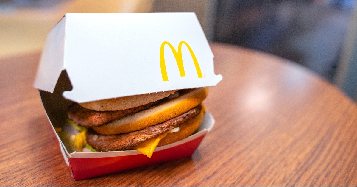 Big Mac in a recyclable cardboard package 