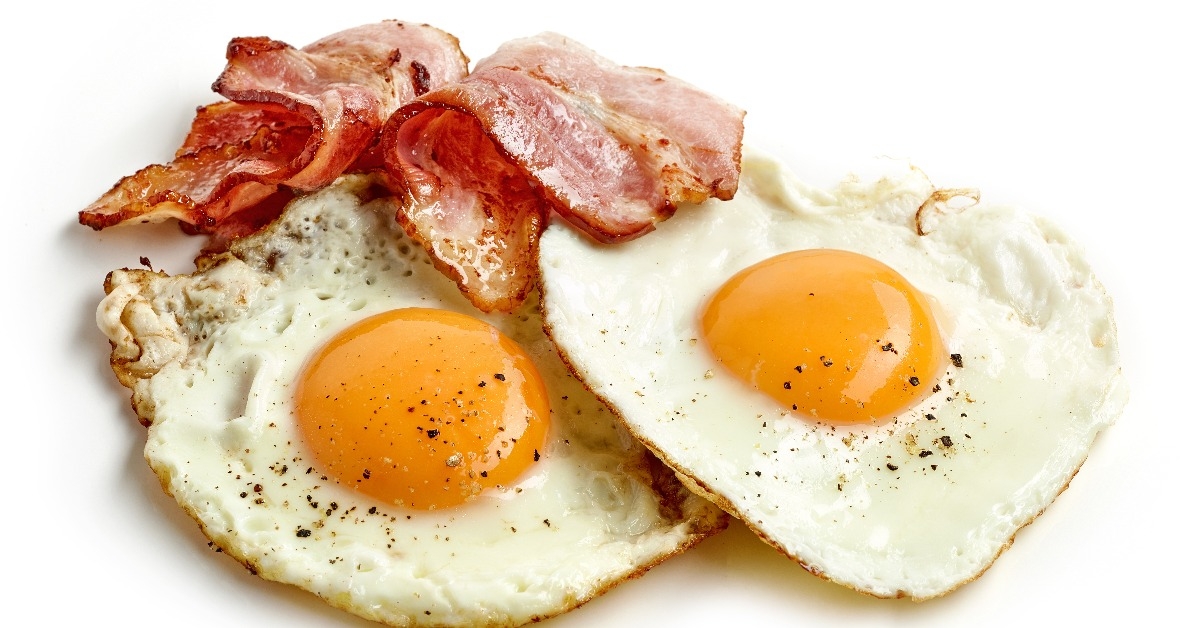 fried eggs and bacon