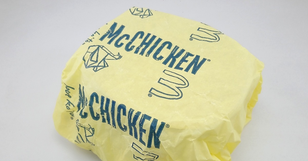 Mcdonalds Mcchicken burger in Manila