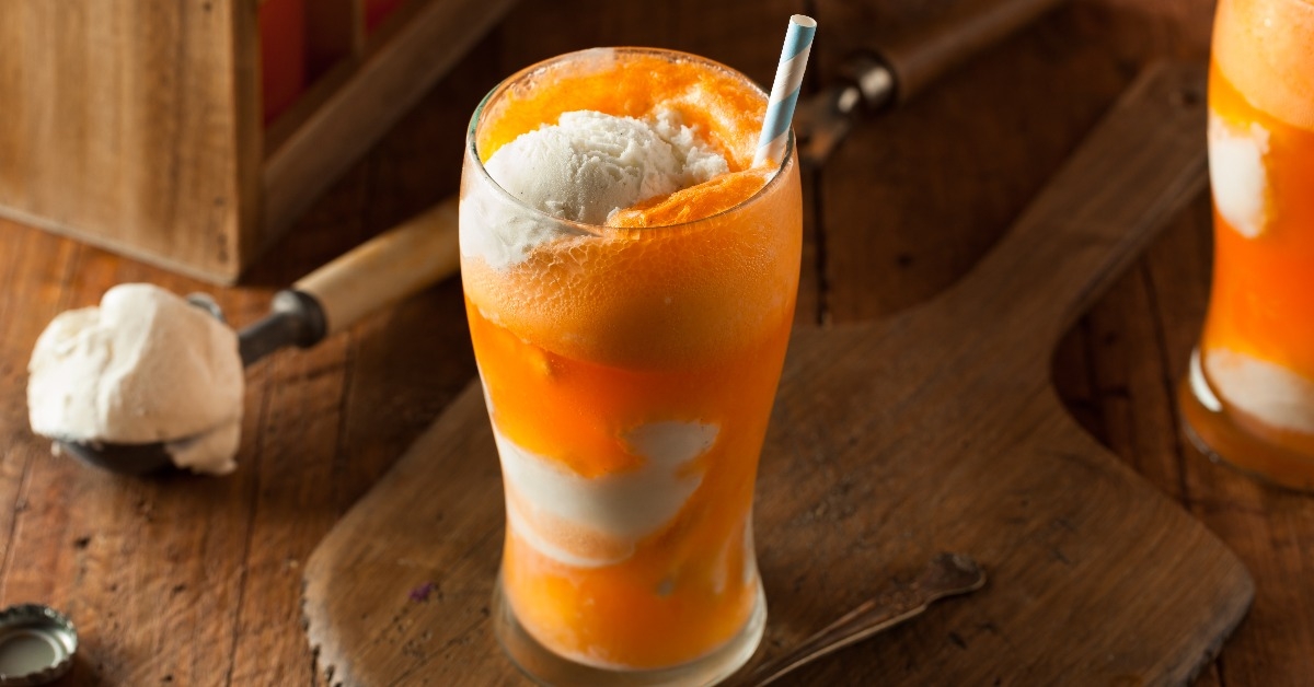 orange soda creamsicle ice cream float 