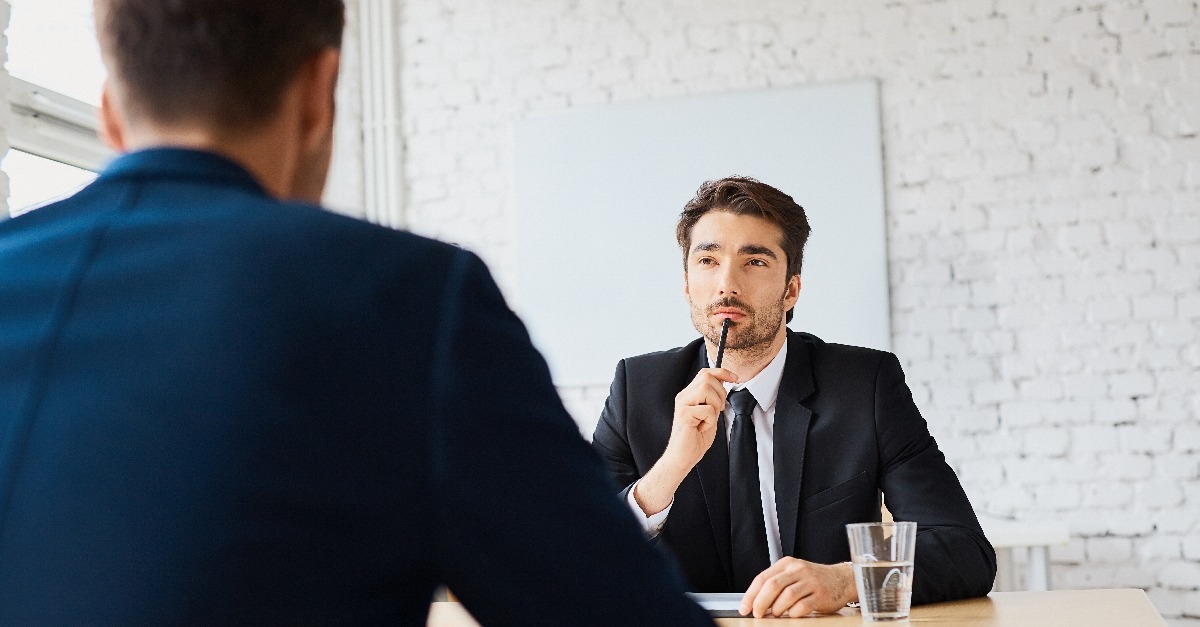 businessman during job interview