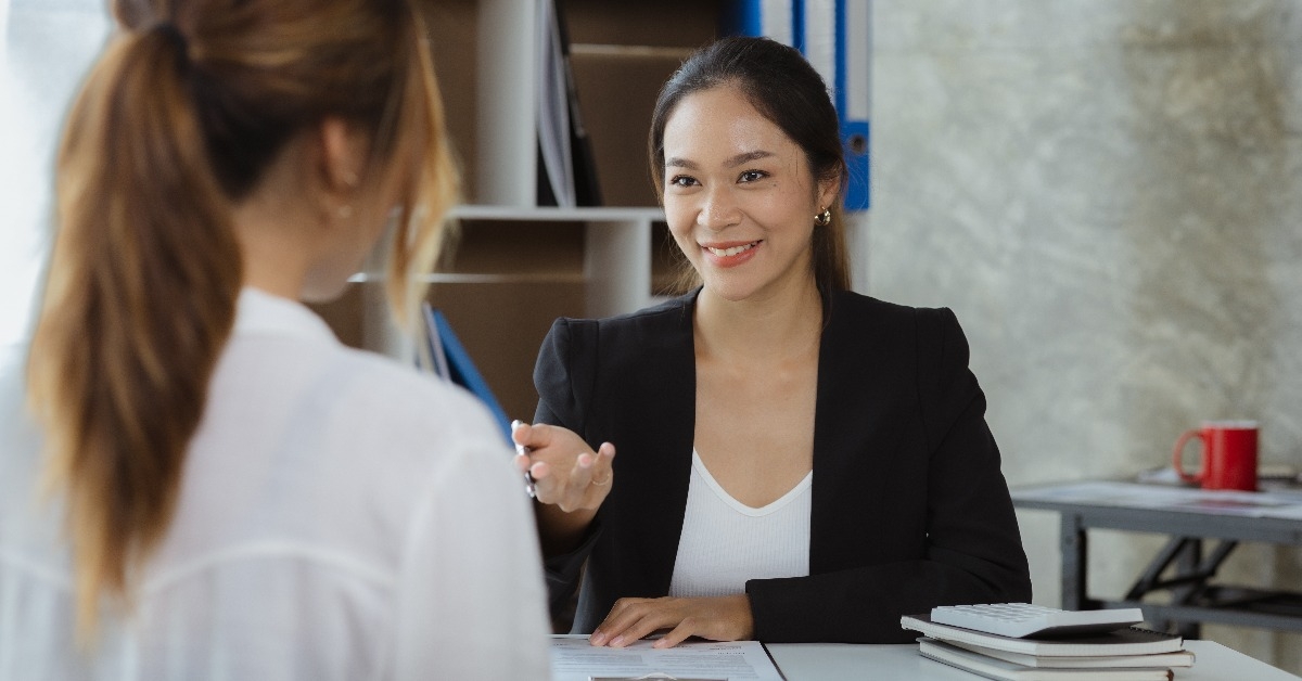 HR manager is reviewing the resumes of job applicants