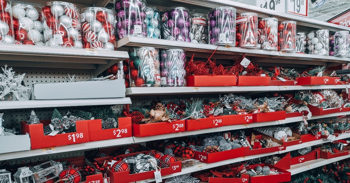 festive decoration sold at Walmart mall
