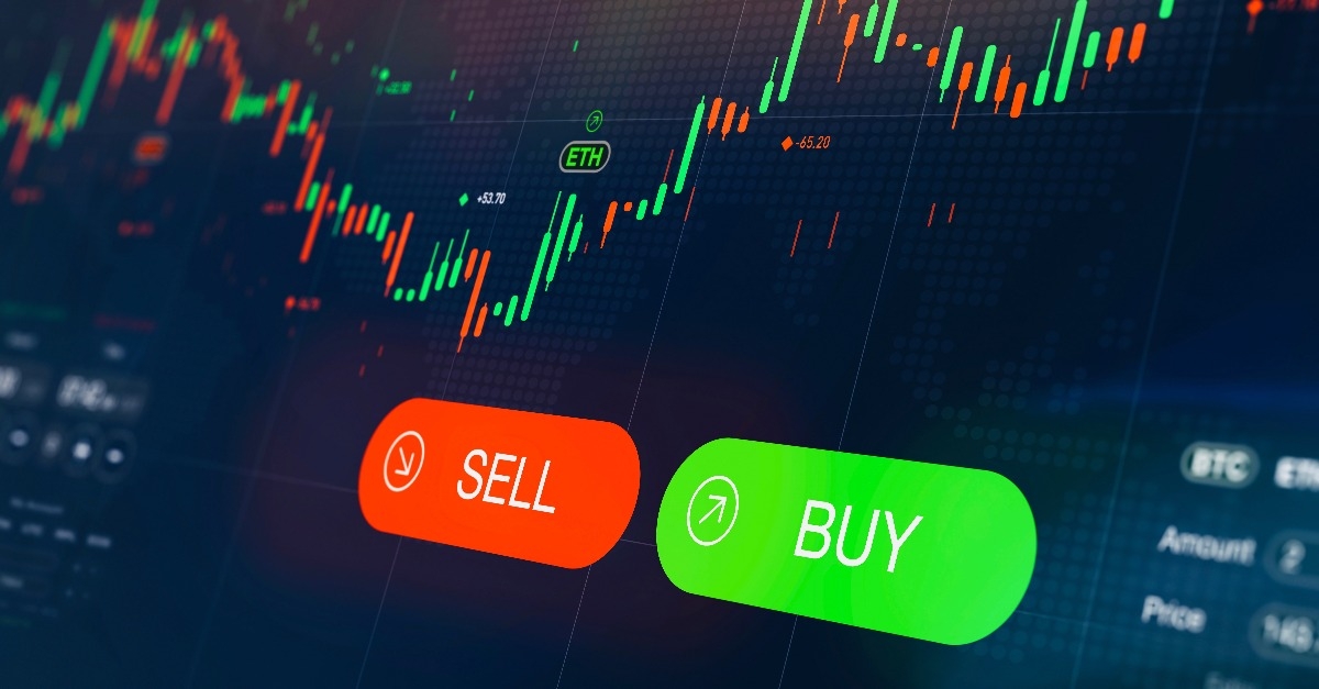 futuristic stock exchange scene with chart