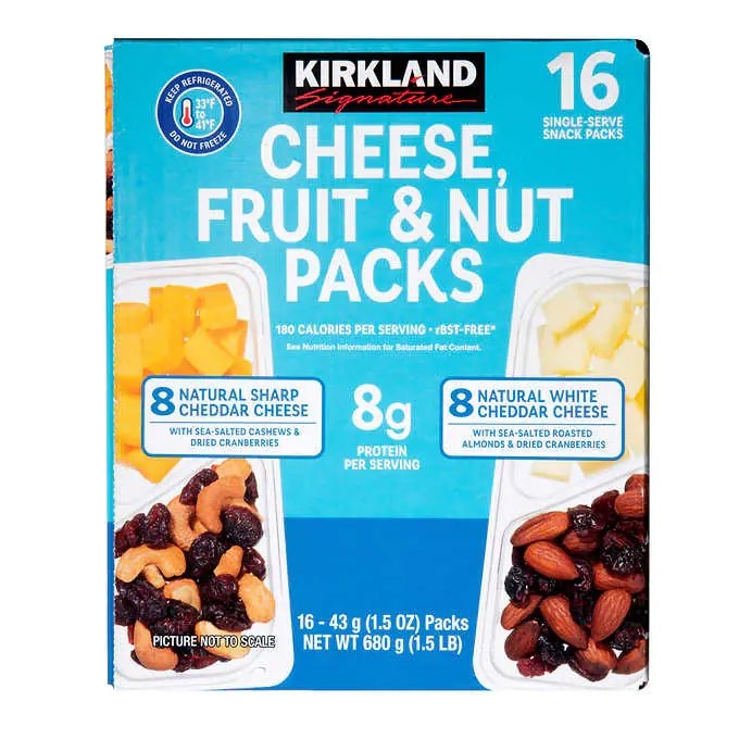 Cheese fruit and nut packs from Costco Kirkland Signature