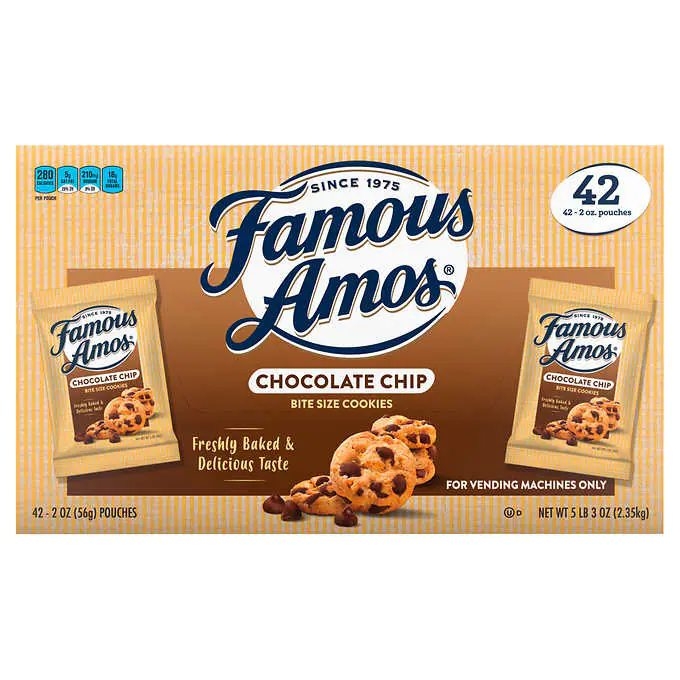 Famous Amos Chocolate Chip Cookies 42 packs Costco
