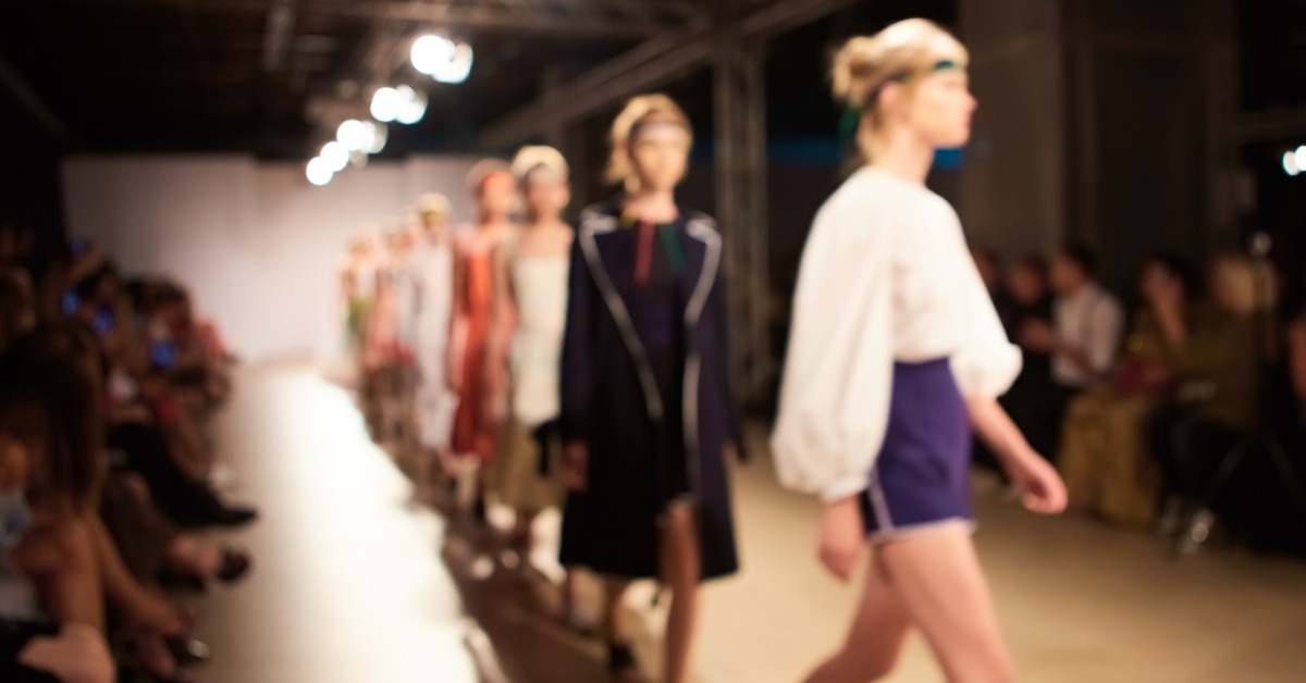 fashion runway out of focus