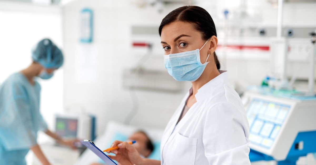 protective mask holding pen and clipboard