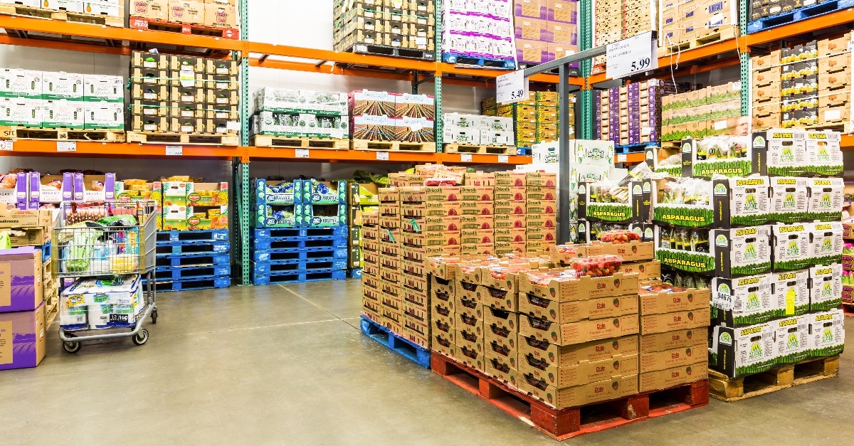 fresh produce cold room in a Costco store