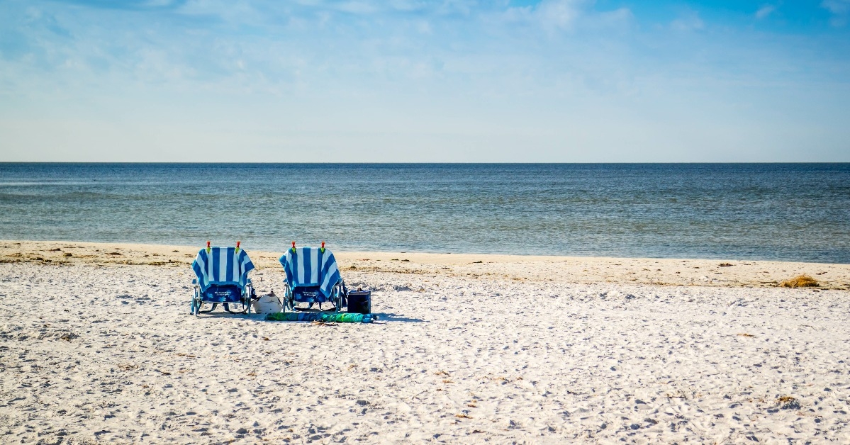 beach Chaise Longue fronting the beach in Fort Myers Florida
