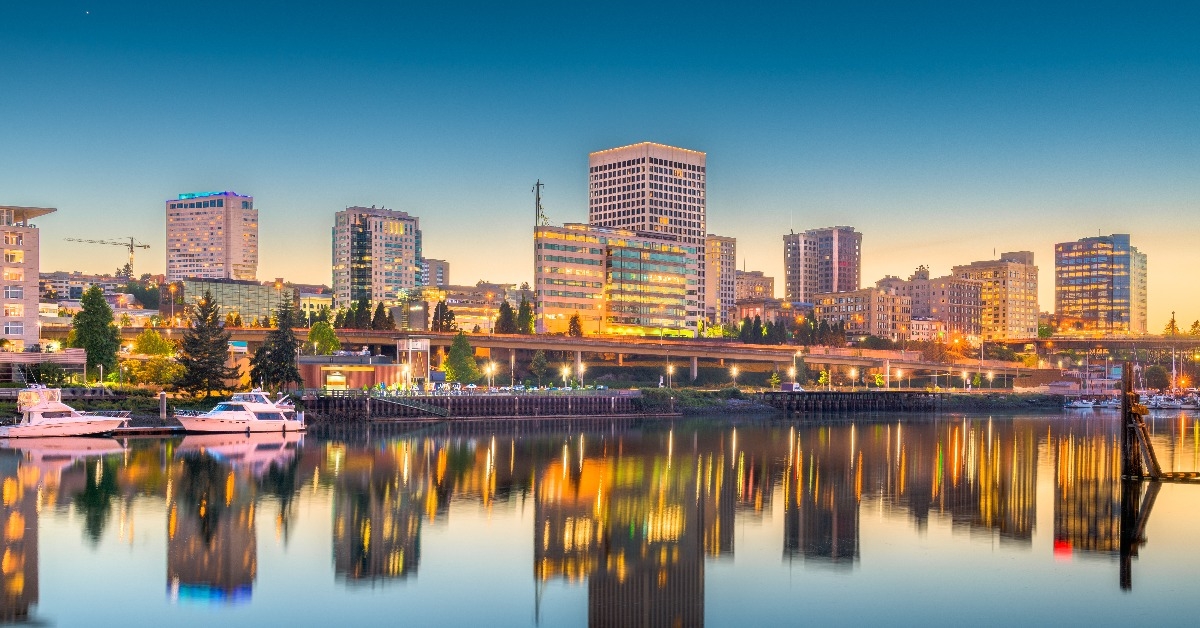 Tacoma Washington USA skyline