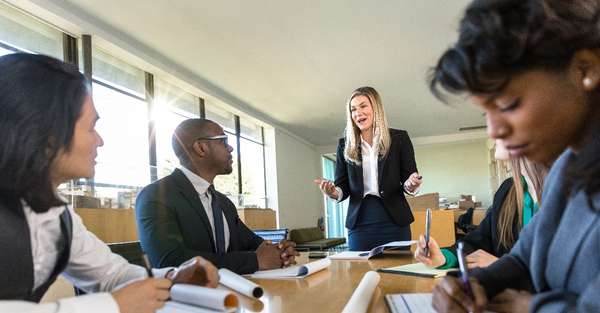 group meeting in discussion
