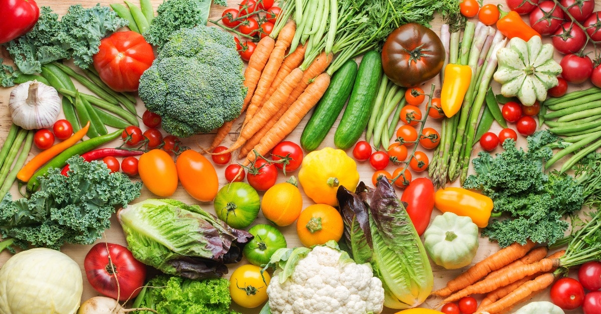 fresh colorful organic vegetables