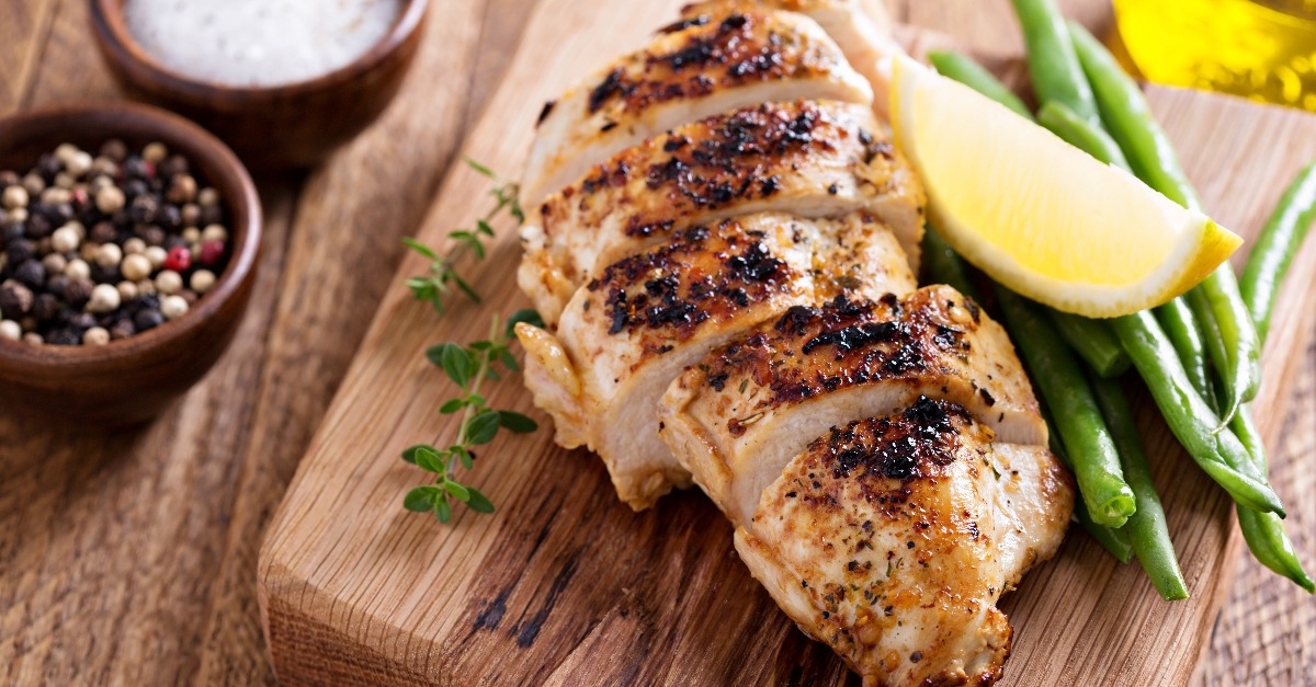 grilled chicken on a cutting board