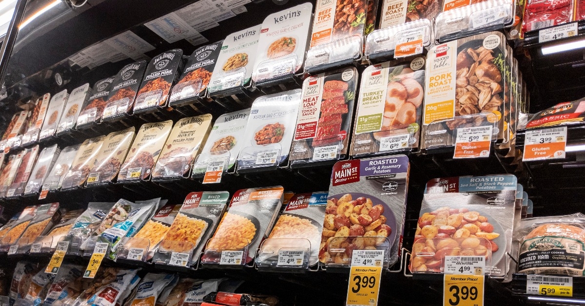 ready to eat meals in the refrigerated meats section