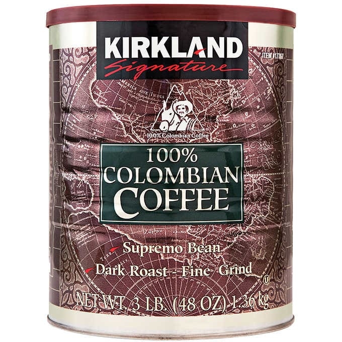 Colombian coffee from Kirkland Signature Costco