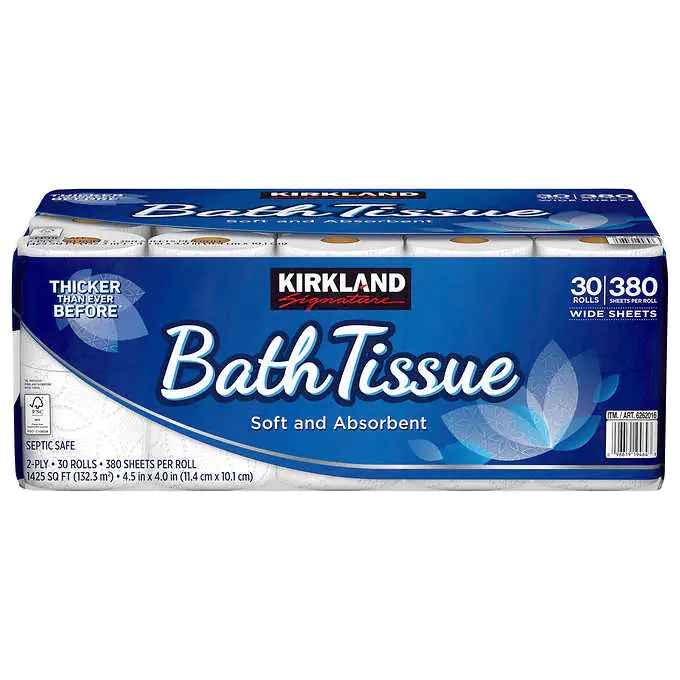 Bath Tissue 30 Pack Kirkland Signature Costco