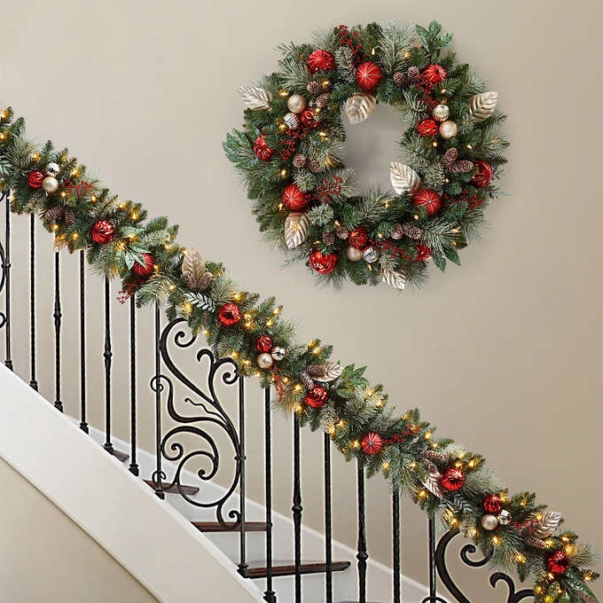 Christmas garland and wreath decorations
