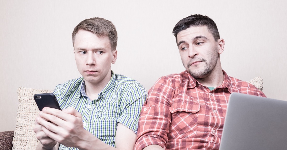 two guys with gadgets