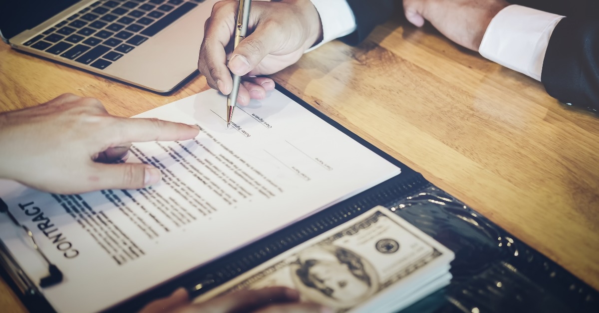 contractor provides special compensation to the authorized signatory