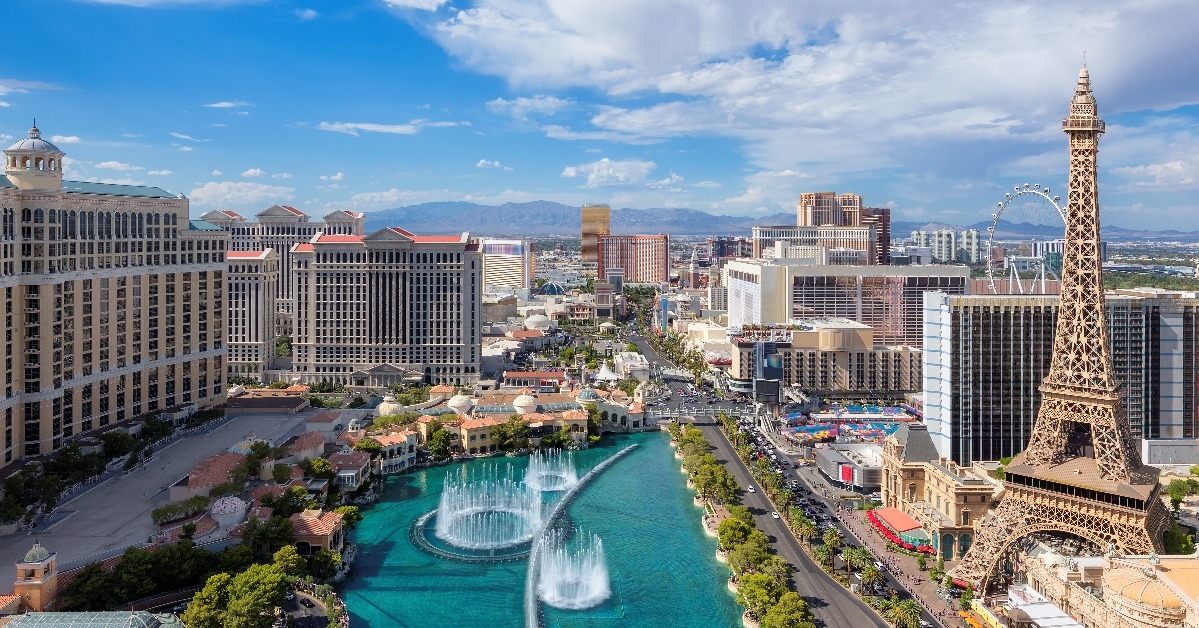 Las Vegas strip at sunny day