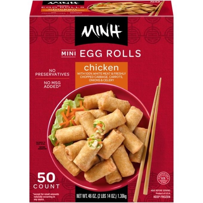 Minh chicken mini egg rolls