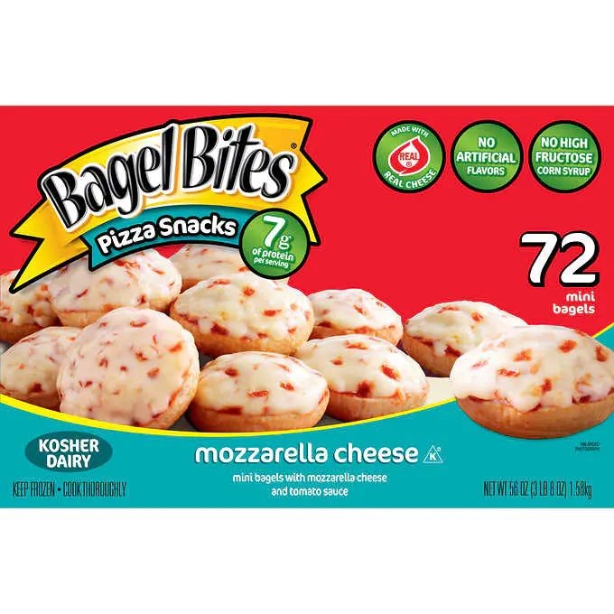 Bagel bites pizza snacks