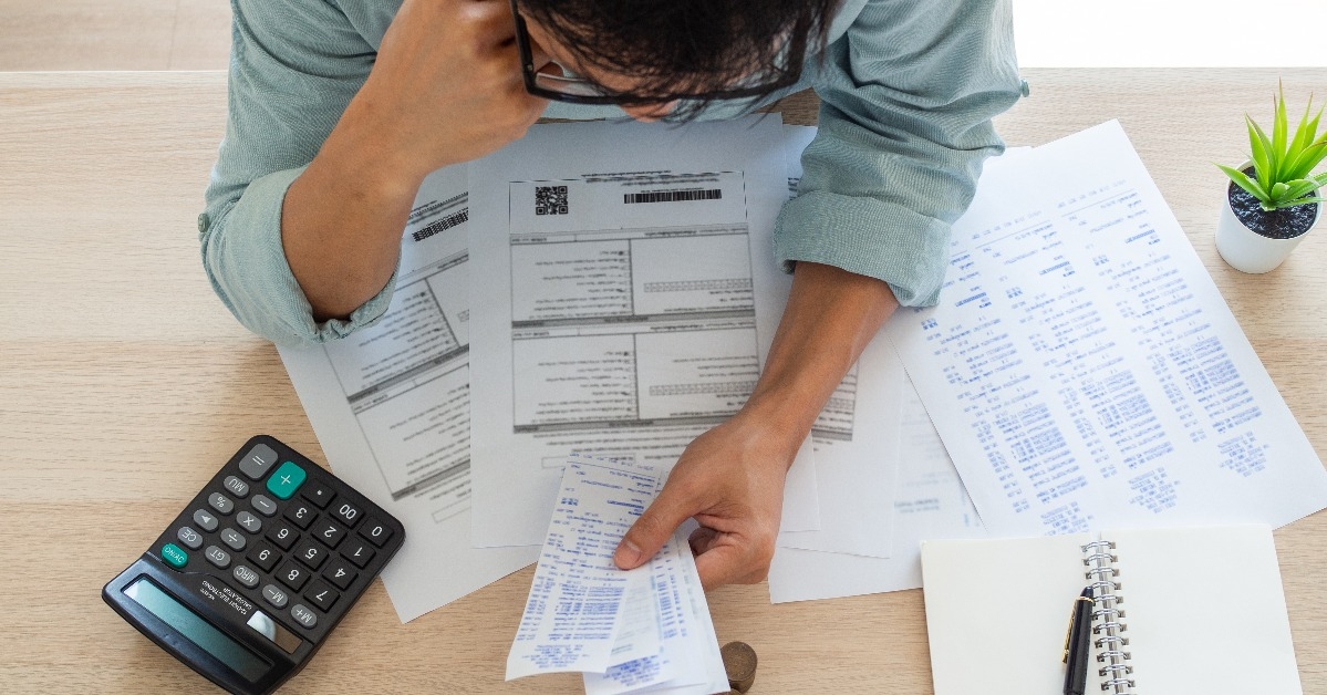 businessman with financial concerns