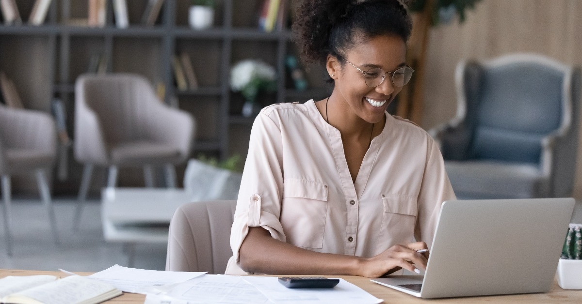 woman manages household budget
