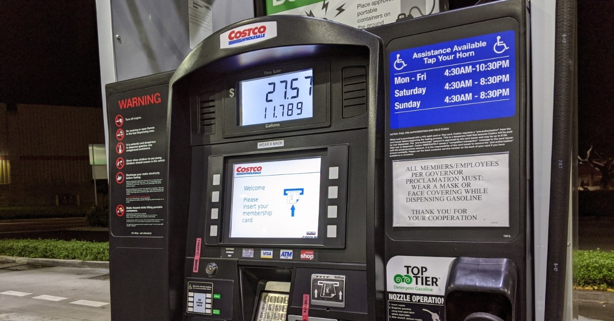 costco wholesale petrol station booth