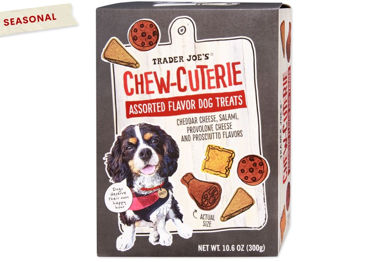 Chew-Cuterie Associated Dog Treats box from Trader Joe's