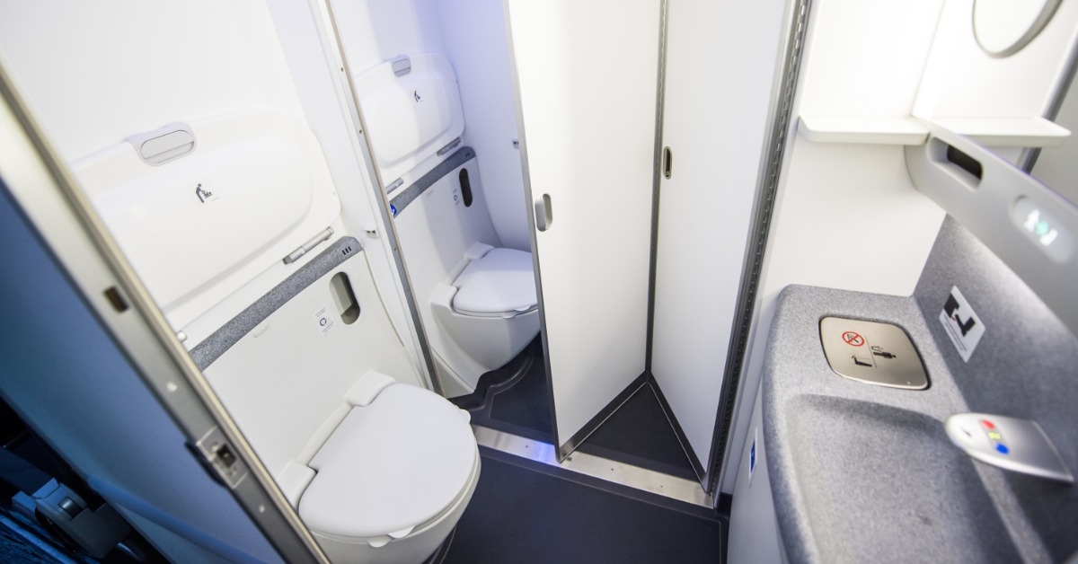modern day airline toilet